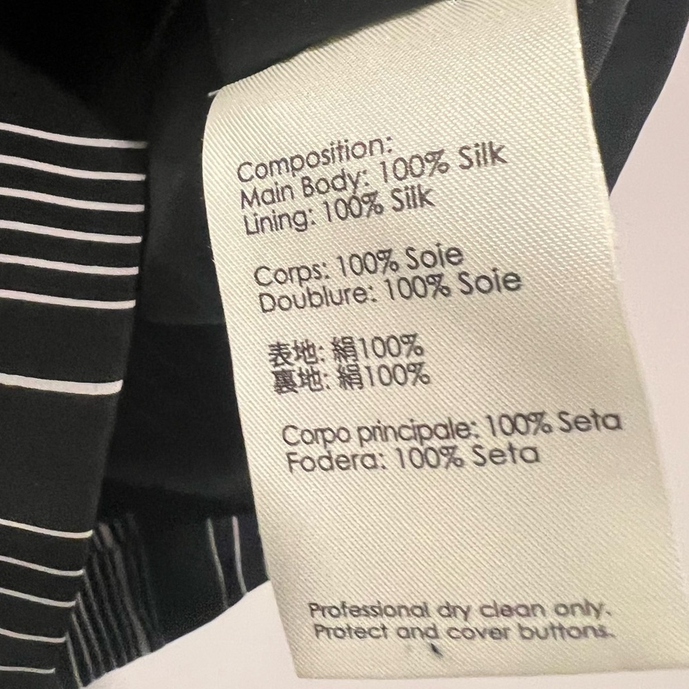 Phillip Lim New 3.1 high waisted 100% silk striped shorts / Size 2  Waist 16’ - Picture 5 of 5